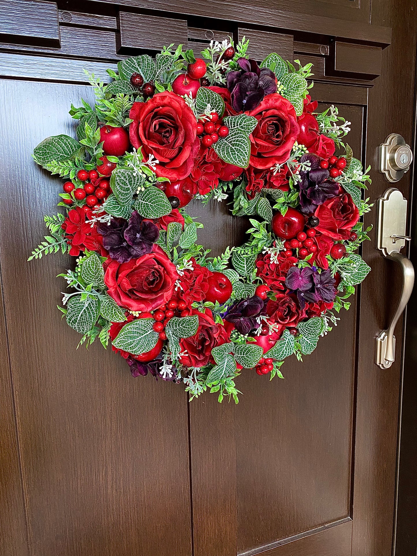 Apple Rose and Berry Wreath
