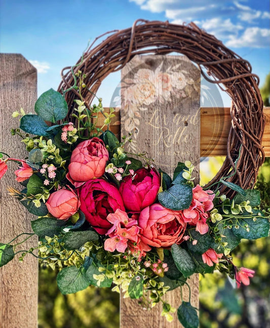 Pink Peonies & Eucalyptus