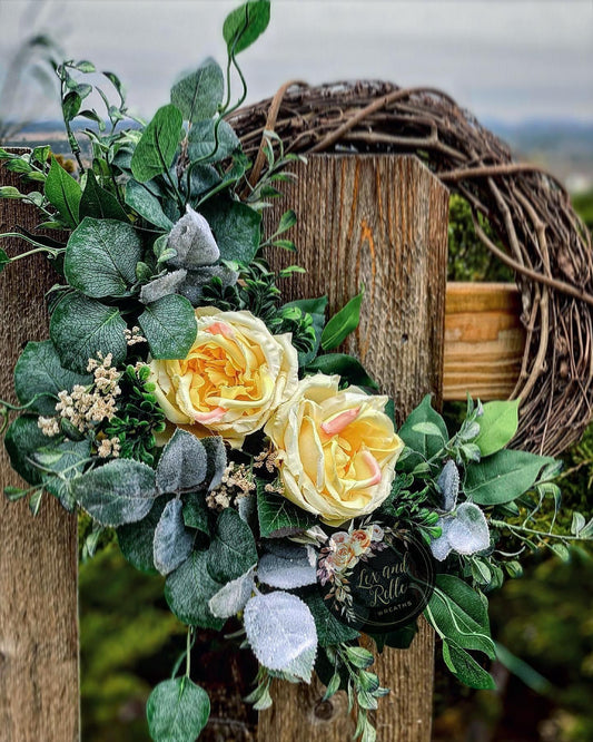 Yellow Roses & Mixed Greenery
