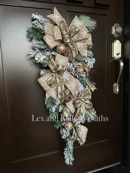 Frosty Winter Door Swag